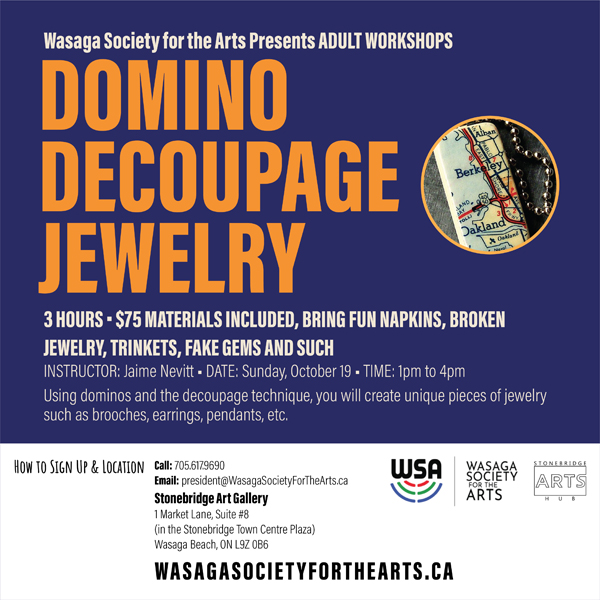 2025DecoupageDominoFBPost Wasaga Society For The Arts at an event